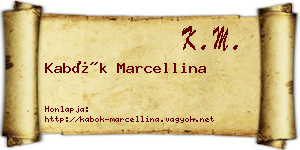 Kabók Marcellina névjegykártya